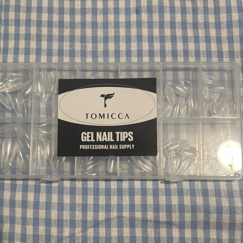 White Gel Nail Tips Set with Brand
